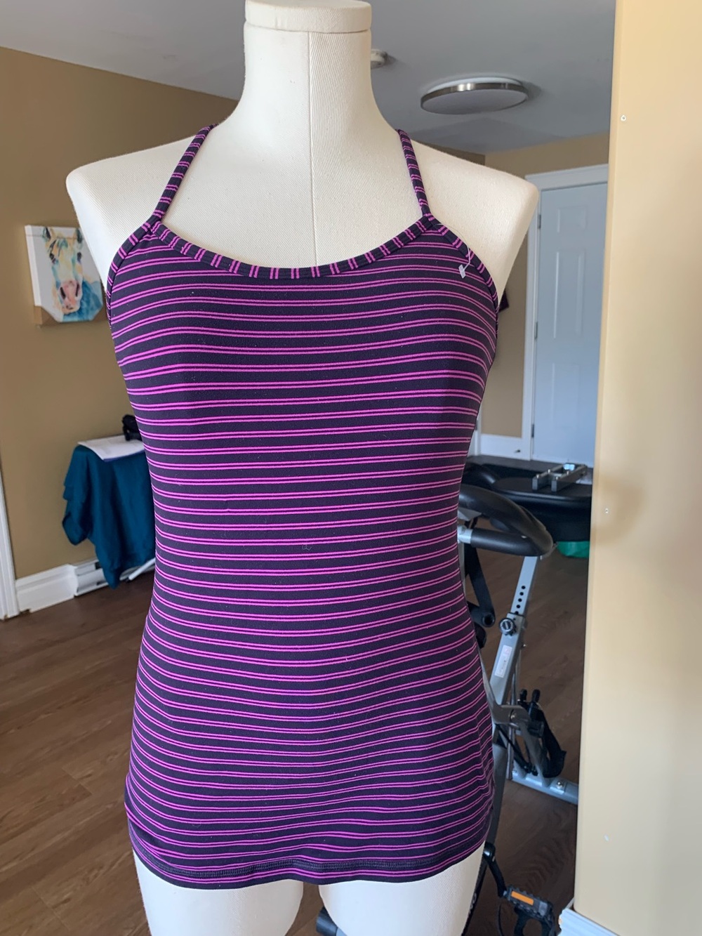 lululemon athletica Purple & Pink Striped Camisole